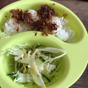 簡単ヘルシー！(^^)とろろとおかか醤油の丼♪